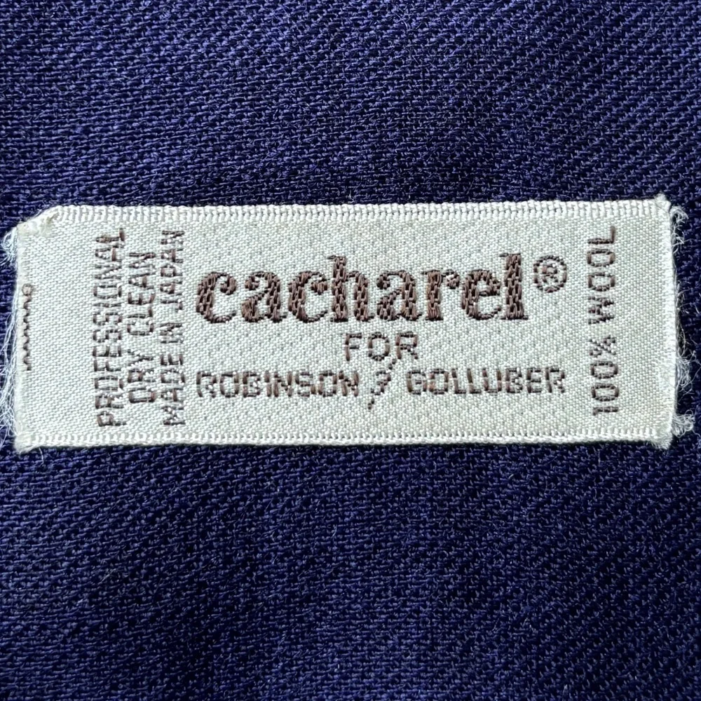 Cacharel Navy Wool Scarf - Picture 4 of 6